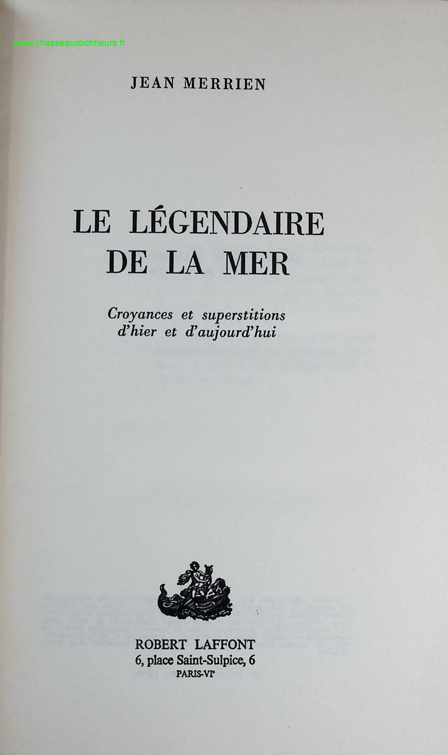 Le légendaire de la mer - Jean Merrien - livre