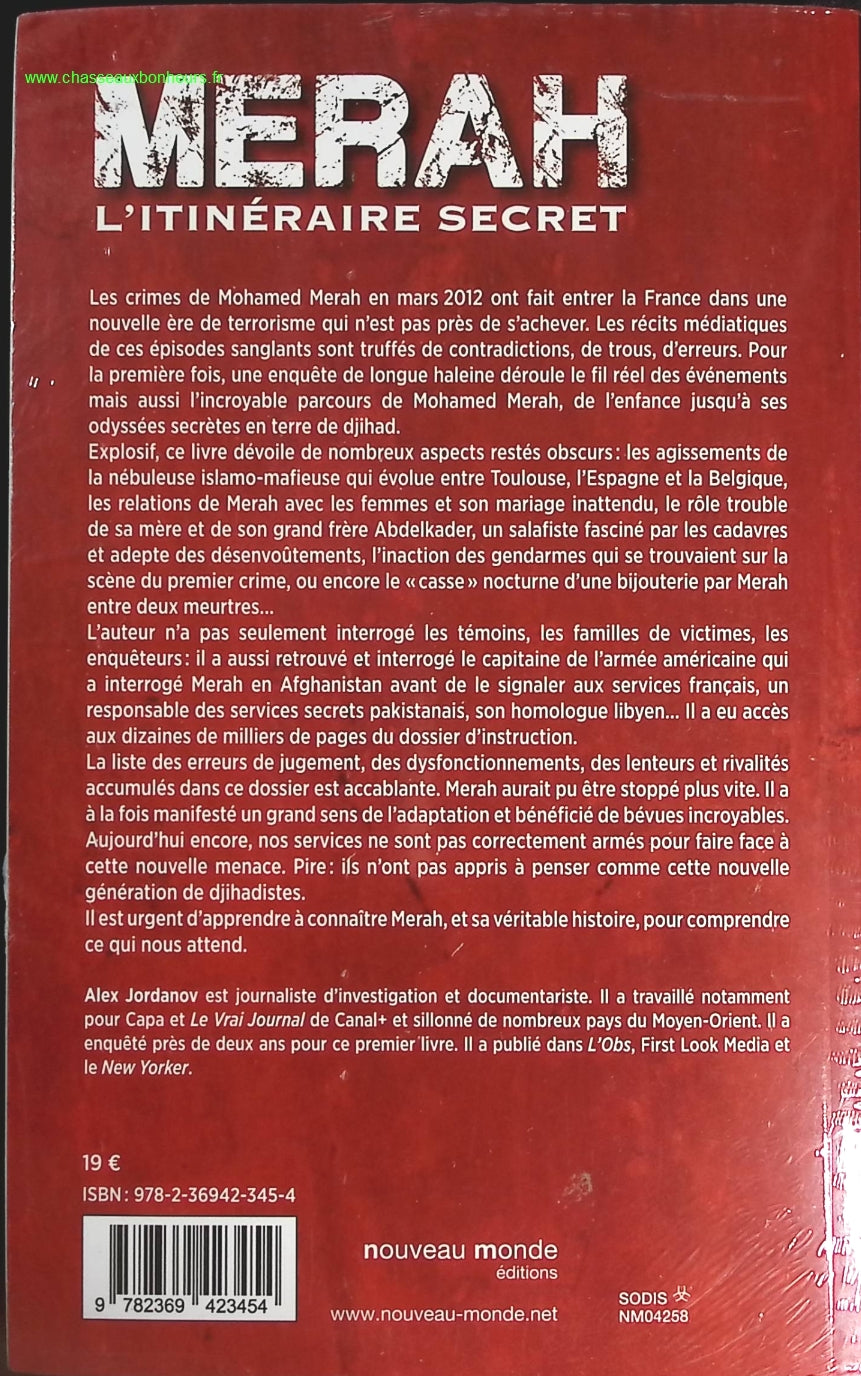 Merah - L'itinéraire secret - Alex Jordanov - livre