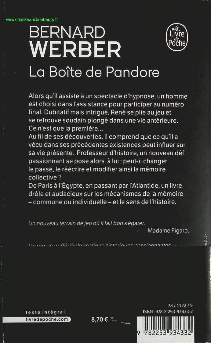 La Boîte de Pandore - Bernard Werber - Livre