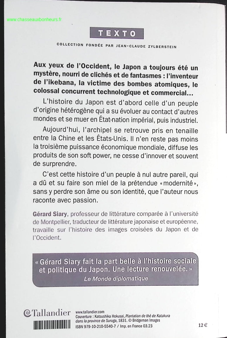 Histoire du Japon - Des origines à nos jours - Gérard Siary - livre