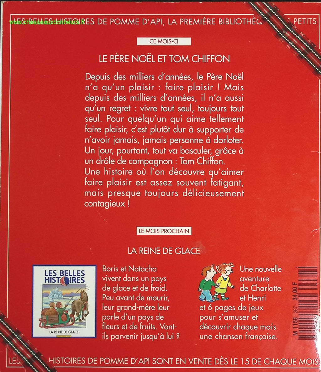 Le père noël et Tom chiffon - Les belles histoires - livre