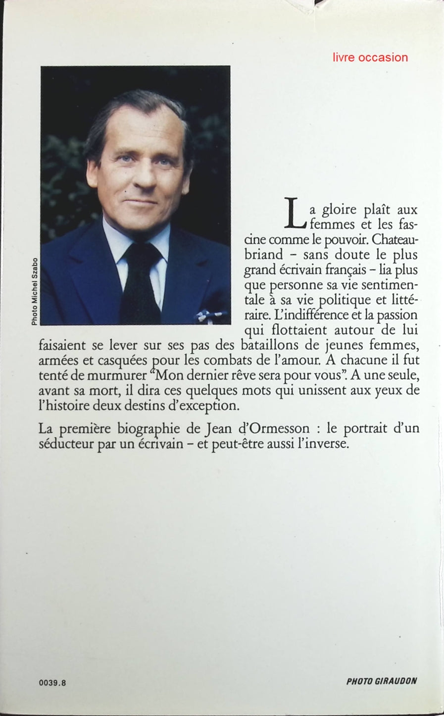 Mon dernier rêve sera pour vous - Jean d' Ormesson - Livre