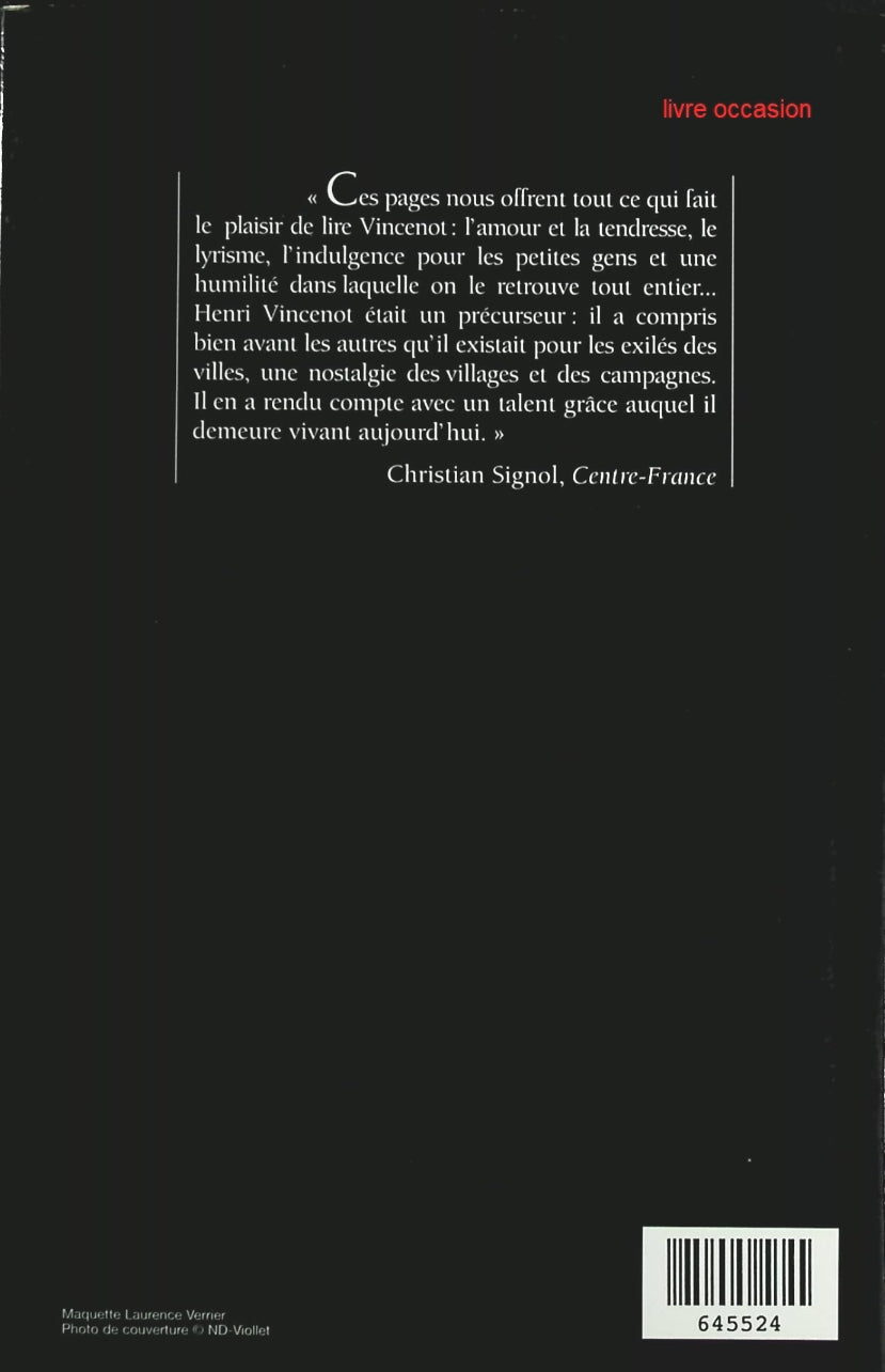 Récits des friches et des bois - Henri Vincenot - Livre