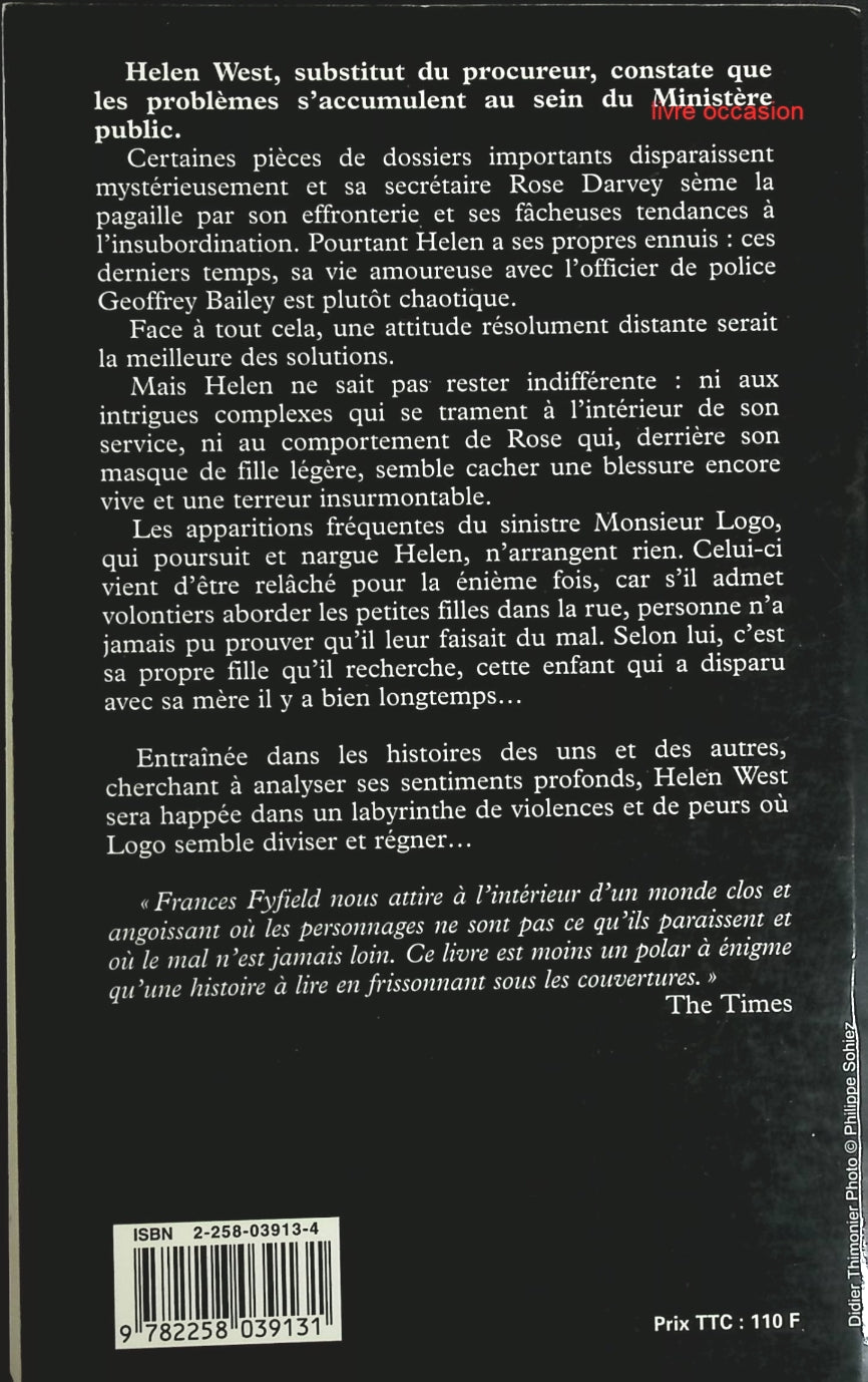 Ombres chinoises - Frances Fyfield - Livre