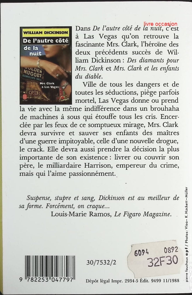 De l'autre côté de la nuit - William Dickinson - Livre