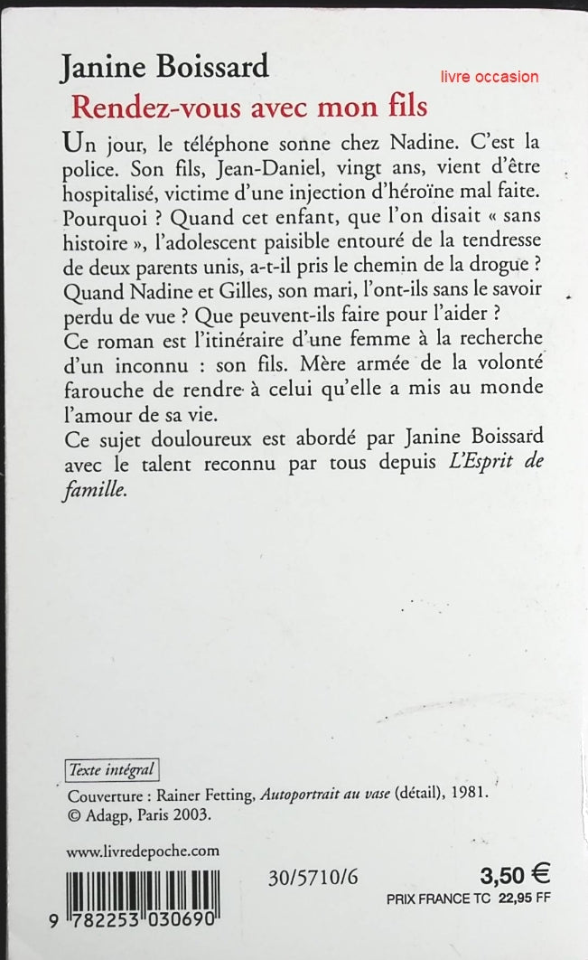 Rendez-vous avec mon fils - Janine Boissard - Livre