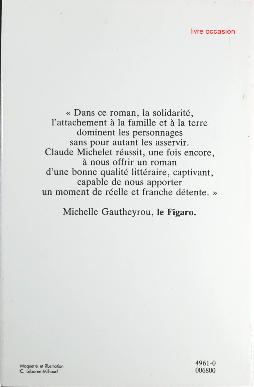 Pour un arpent de terre - Claude Michelet - Livre