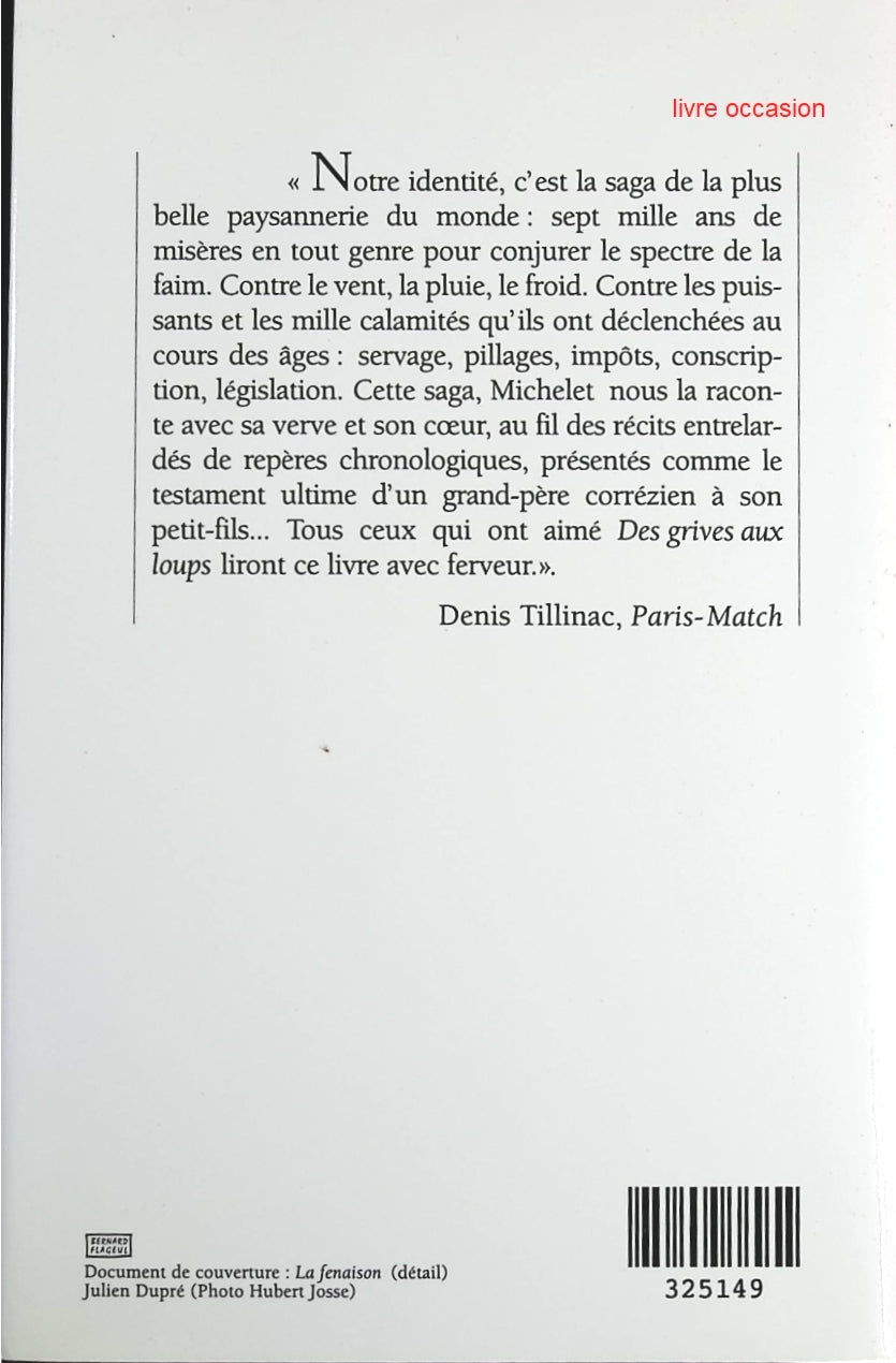 Histoires des paysans de France - Claude Michelet - Livre