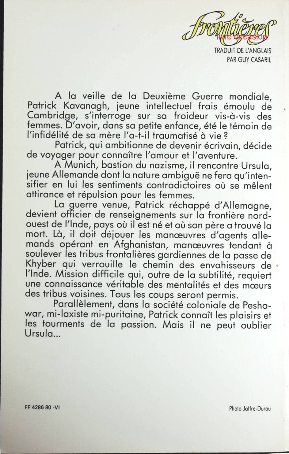 Frontières - Bernard Ledwidge - Livre