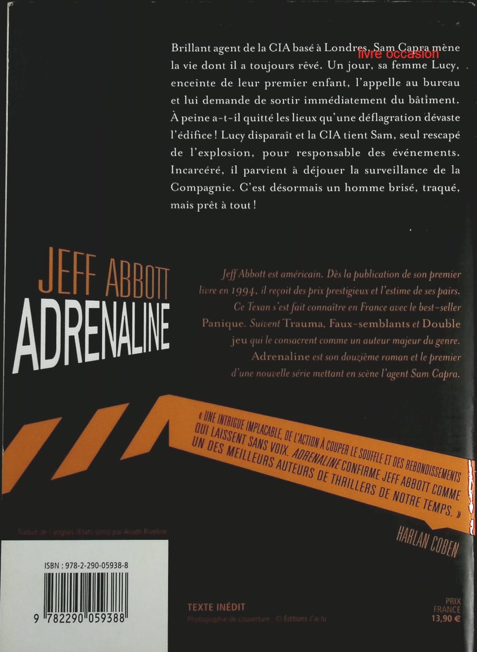 Adrénaline - Jeff Abbott - Livre