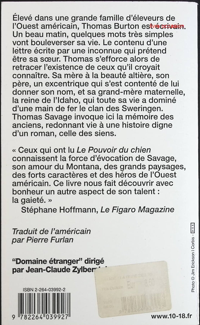 La reine de l'Idaho - Thomas Savage - Livre