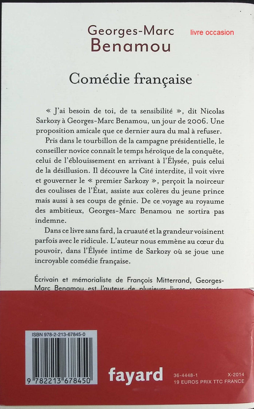 Comédie française - Georges-Marc Benamou - Livre