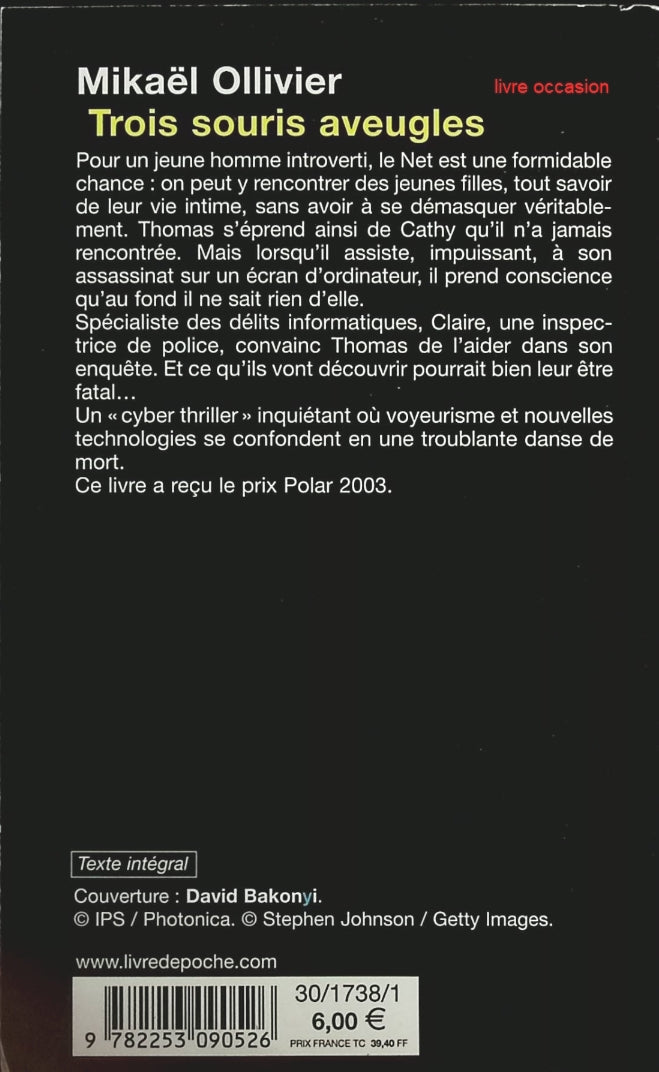 Trois souris aveugles - Mikaël Ollivier - Livre