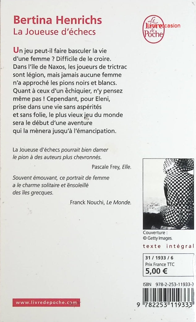 La Joueuse d'échecs - Bertina Henrichs - Livre