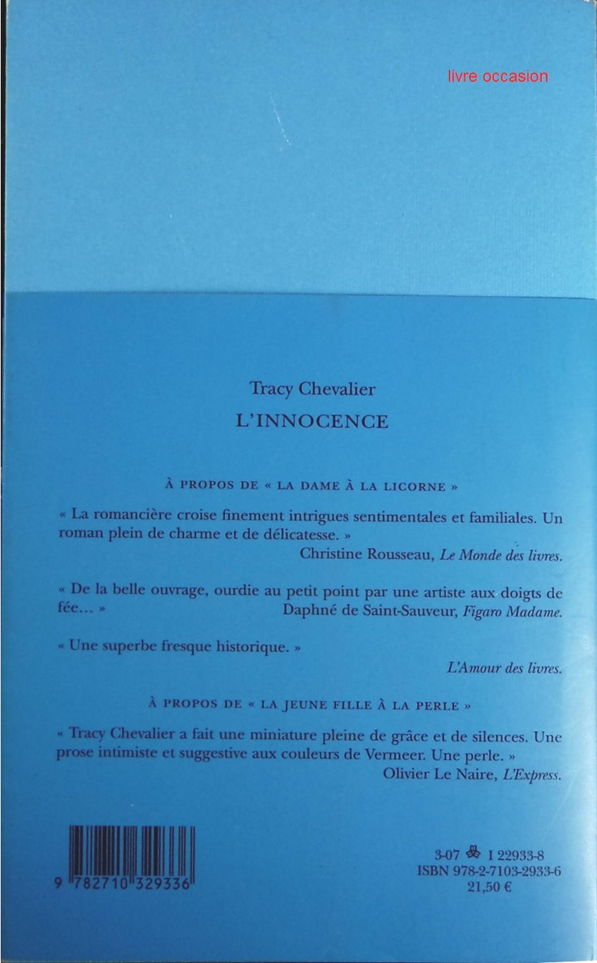 L'innocence - Tracy Chevalier - Livre