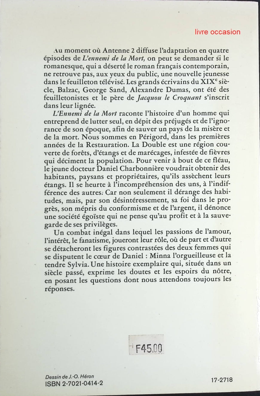 L'ennemi de la mort - Eugène Le Roy - Livre