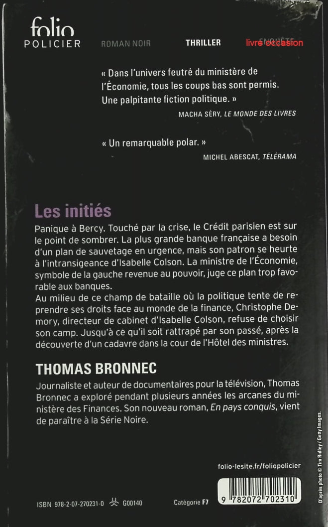Les initiés - Thomas Bronnec - Livre