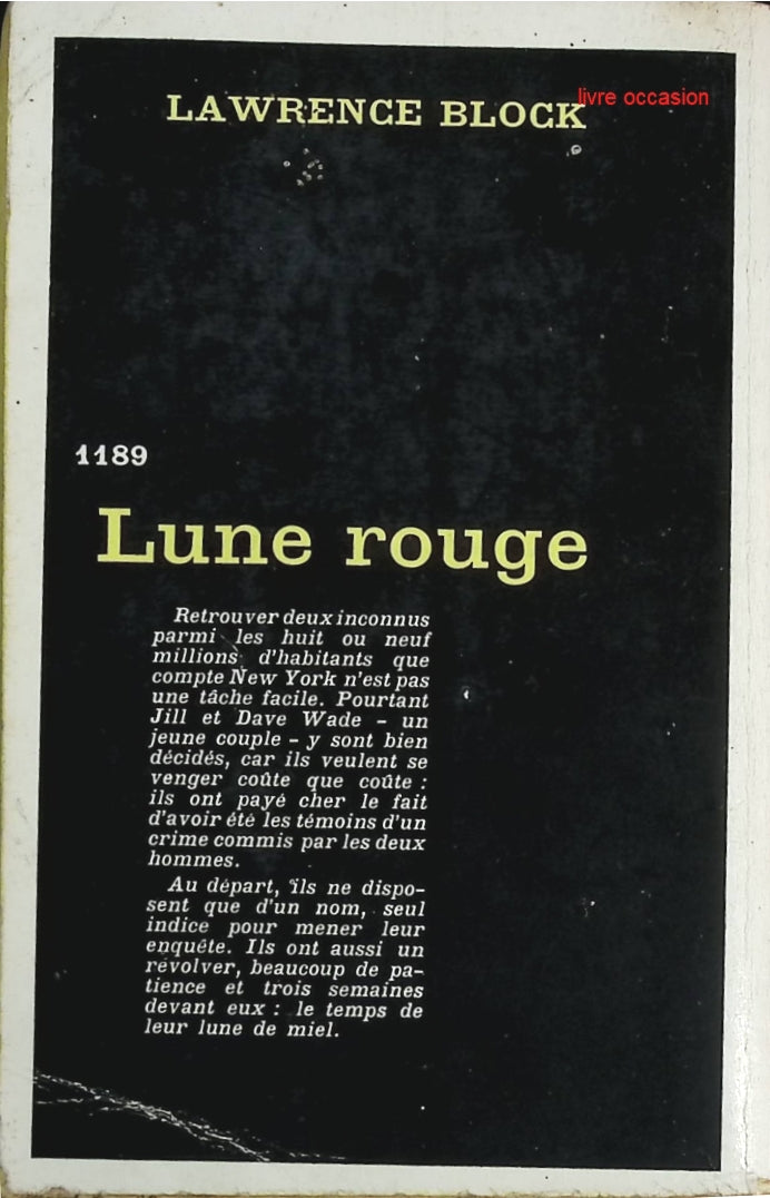 Lune rouge - Lawrence Block - Livre