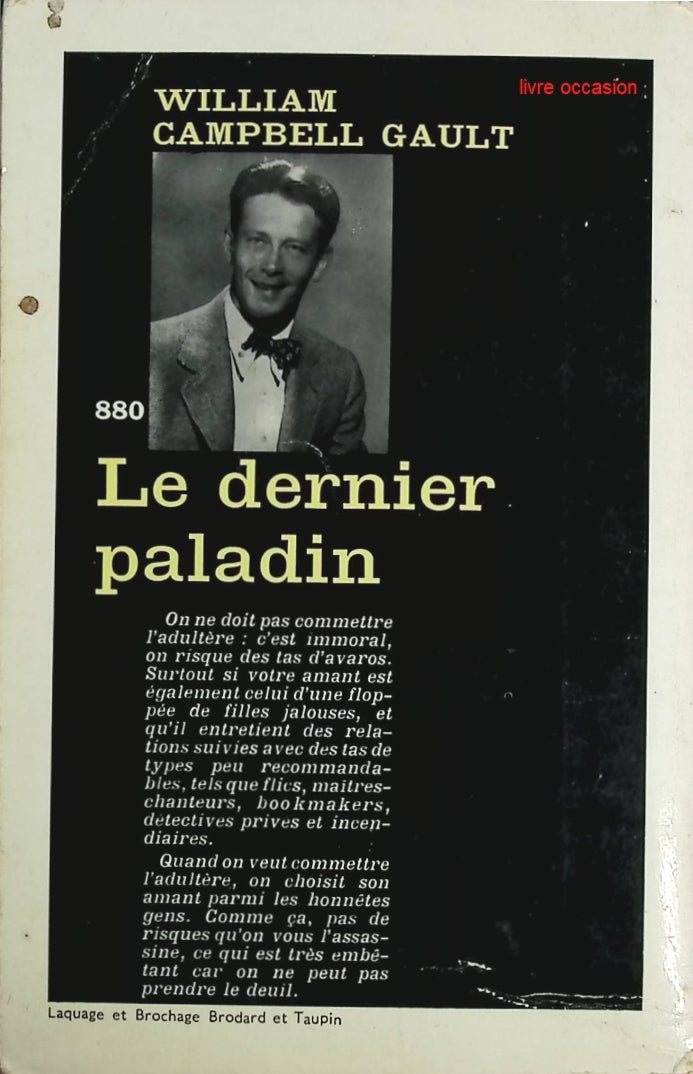 Le dernier paladin - William Campbell Gault - Livre