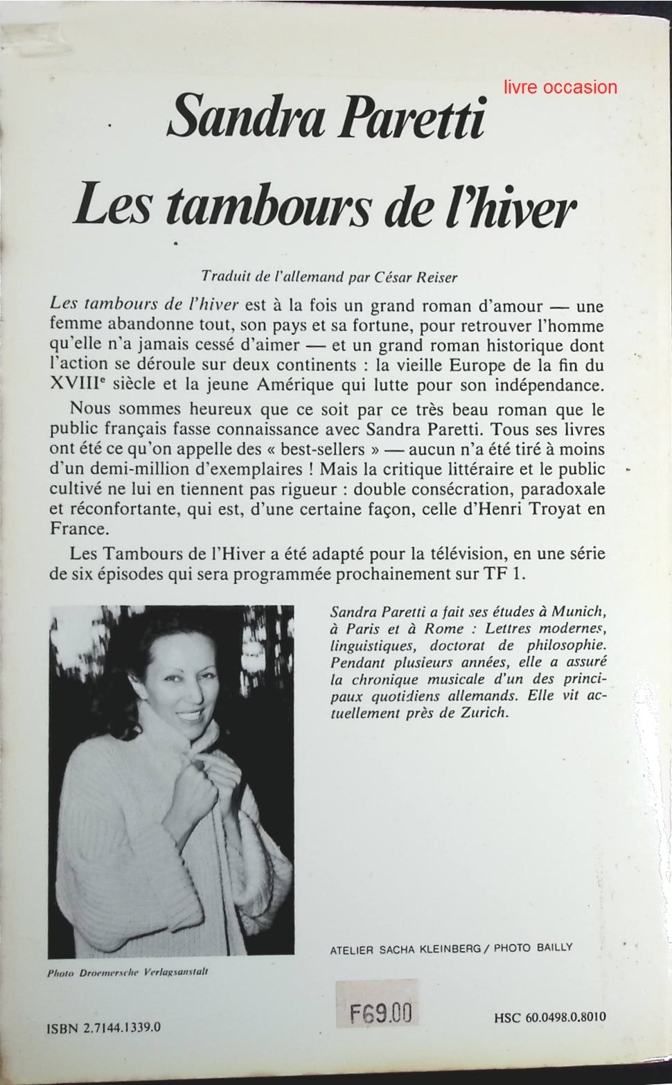 Les Tambours de l'hiver - Sandra Paretti - Livre