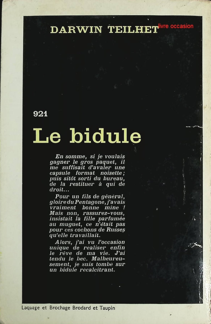 Le bidule - Darwin Teilhet - Livre