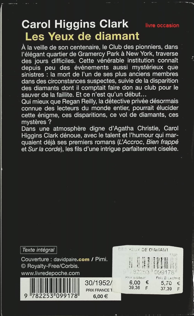 Les Yeux de diamant - Carol Higgins Clark - Livre