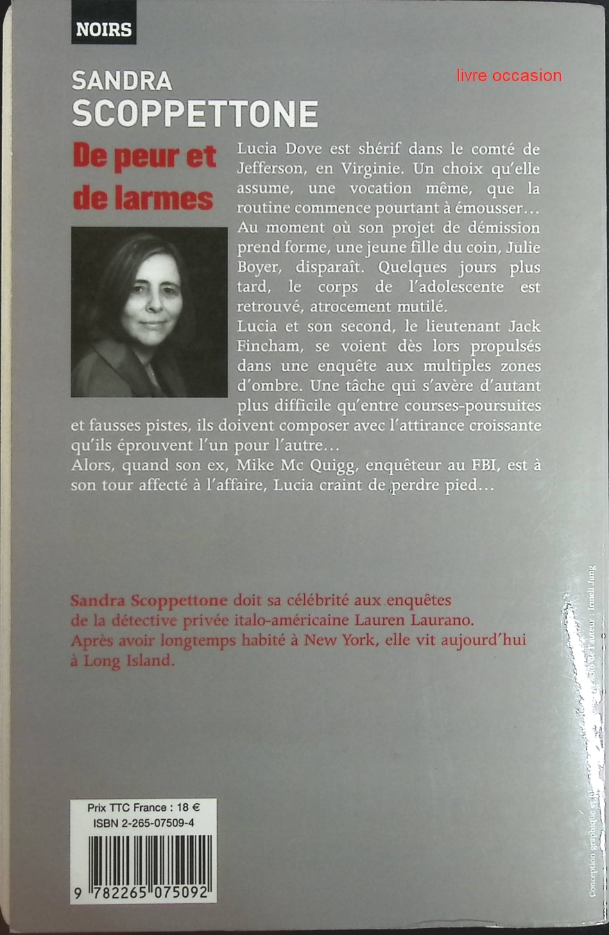 De peur et de larmes - Sandra Scoppettone - Livre