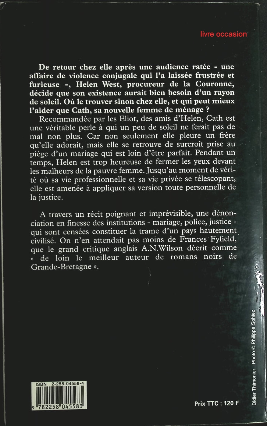 Un cas de conscience - Frances Fyfield - Livre