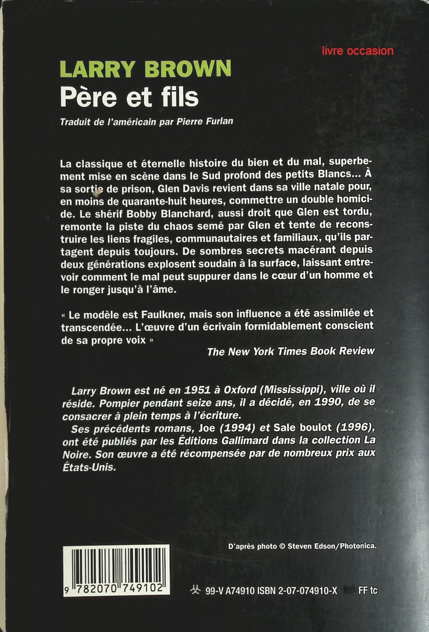 Père et fils roman - Larry Brown - Livre