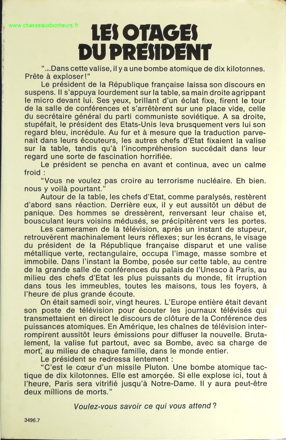 Les Otages Du Président - Philippe Gisors - livre