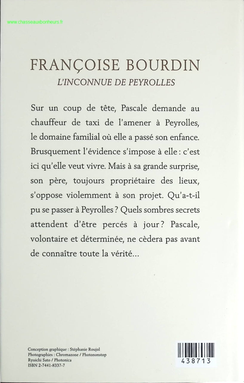 L'inconnue de Peyrolles - Françoise Bourdin - livre