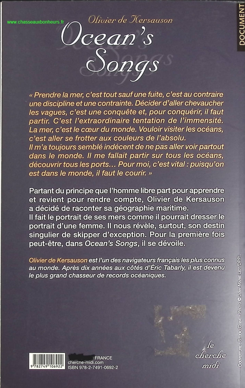 Ocean'S Songs - Olivier De Kersauson - livre