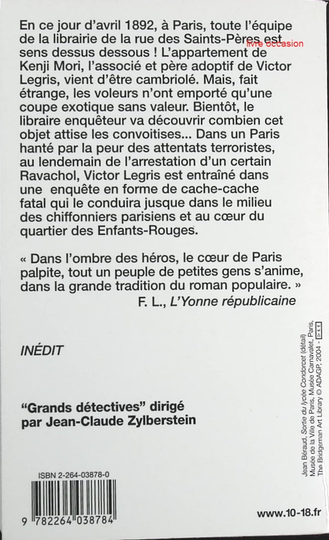 Le Secret des Enfants-Rouges - Claude Izner - Livre