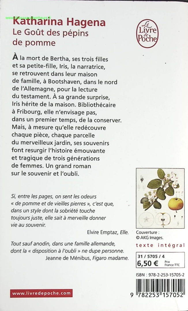 Le Goût Des Pépins De Pommes - Katharina Hagena - livre