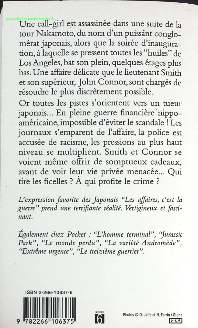 Soleil levant - Michael Crichton - livre