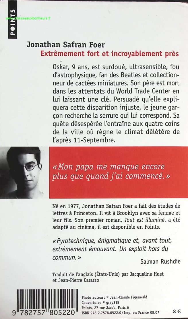 Extrêmement fort et incroyablement près - Jonathan Safran Foer - livre