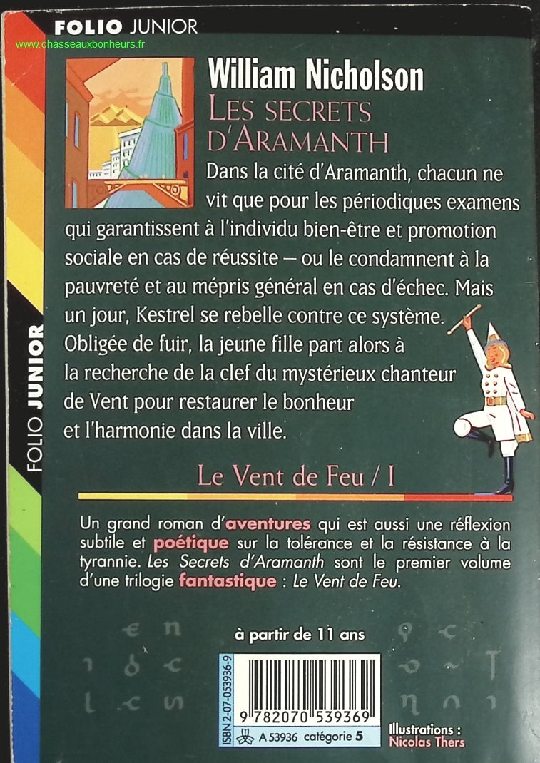 Le Vent De Feu Tome 1 - Les Secrets D'aramanth - William Nicholson - livre