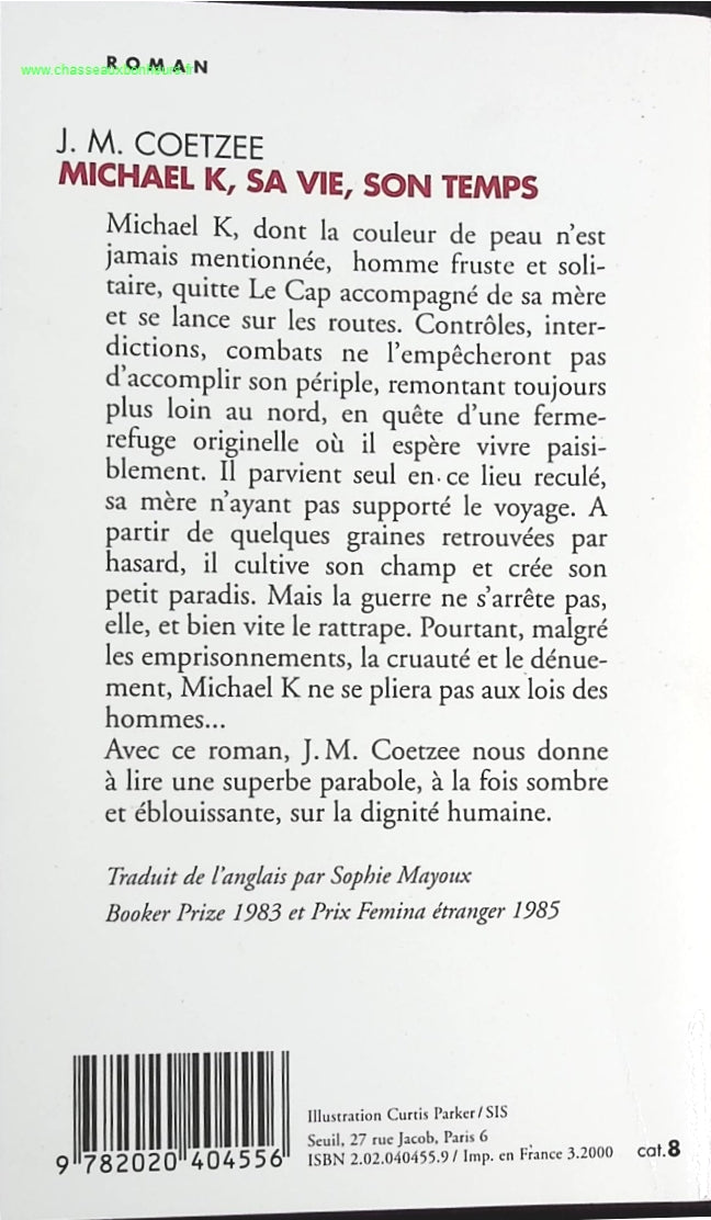 Michael K, sa vie, son temps - John Maxwell Coetzee - livre