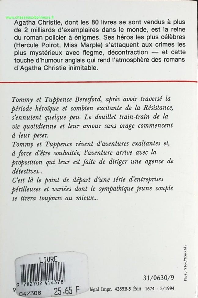 Associés contre le crime - Agatha Christie - livre