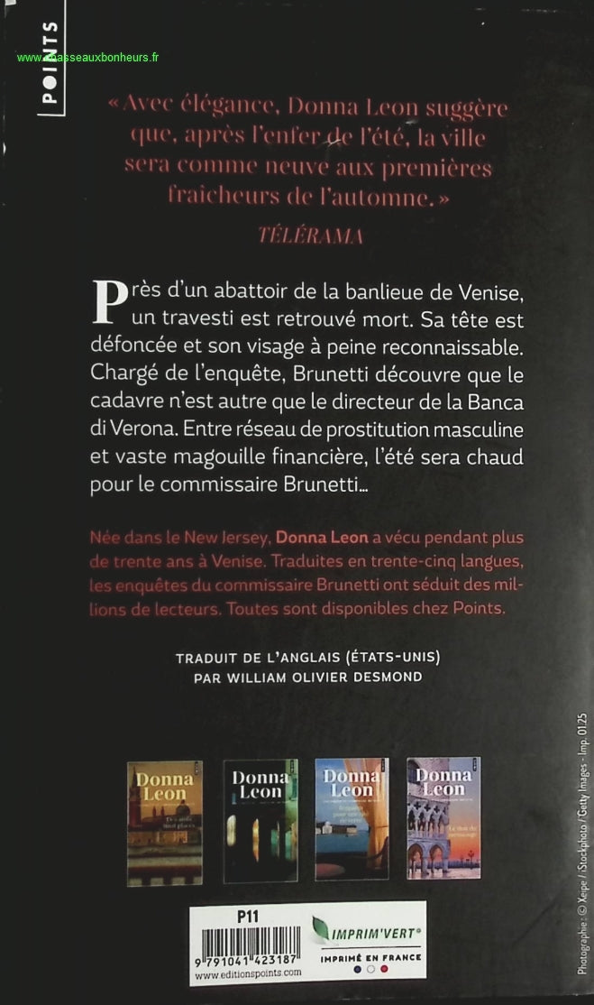 Un Vénitien anonyme - Donna Leon - livre