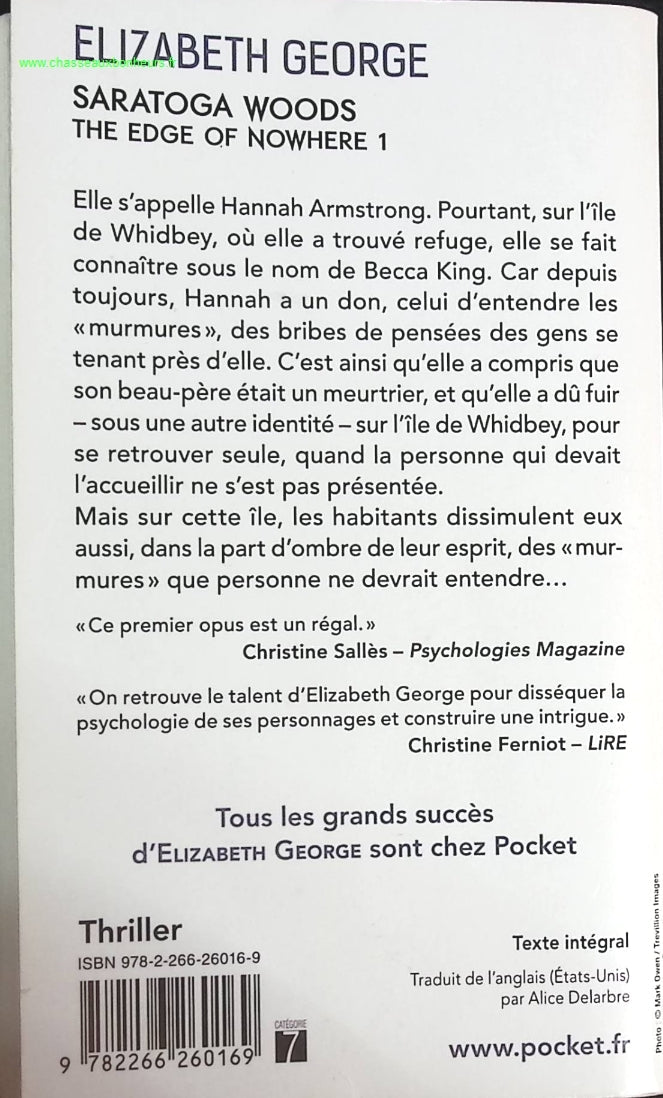 Saratoga woods - Elizabeth George - livre