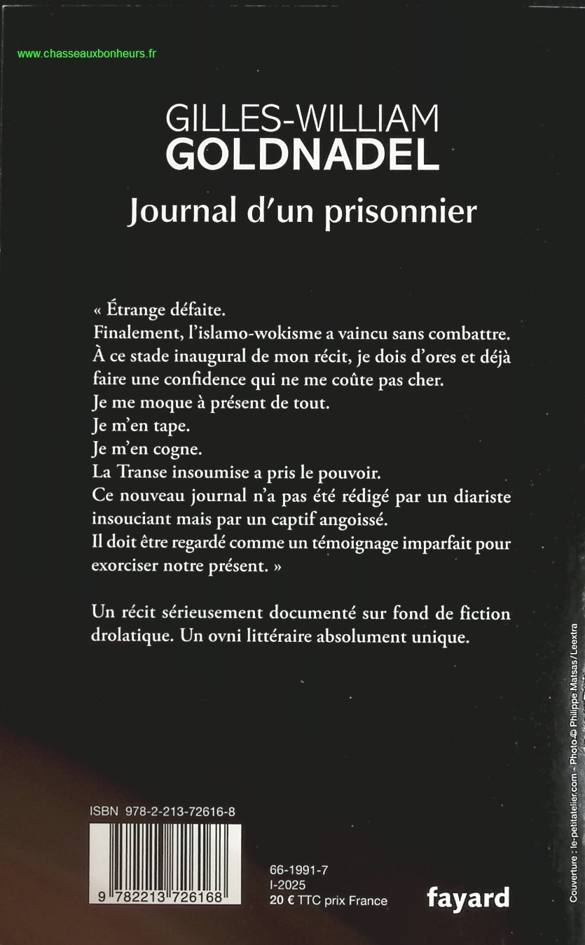Journal d'un prisonnier - Gilles-William Goldnadel - livre
