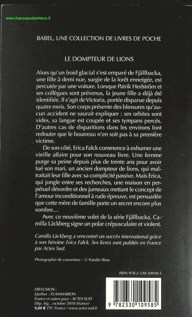 Le Dompteur de lions - Camilla Läckberg - livre