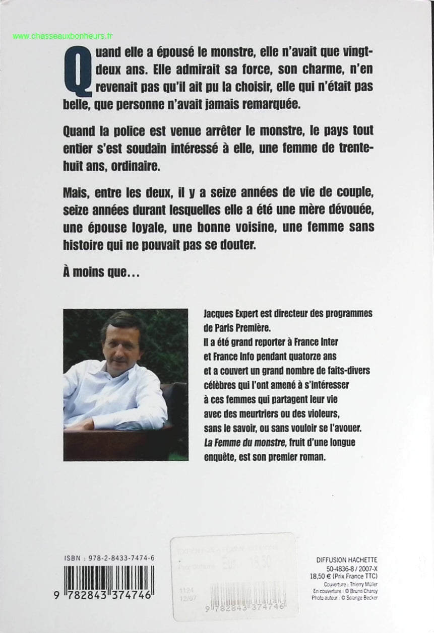 La femme du monstre - Jacques Expert - livre