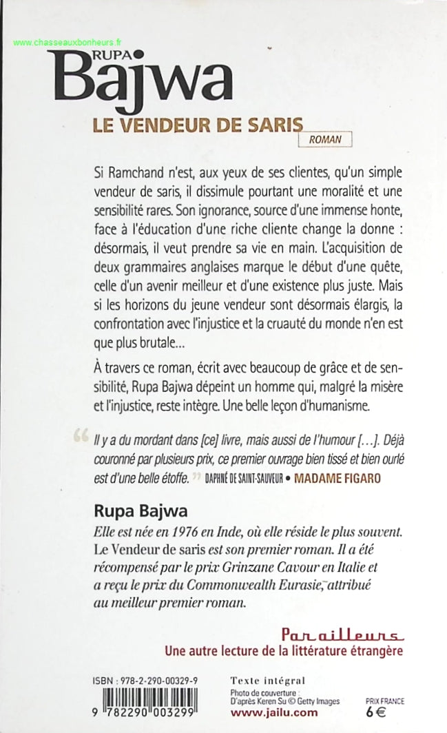 Le vendeur de saris - Rupa Bajwa - livre