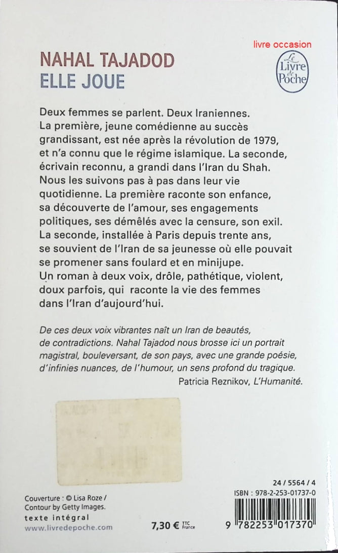 Elle joue - Nahal Tajadod - Livre