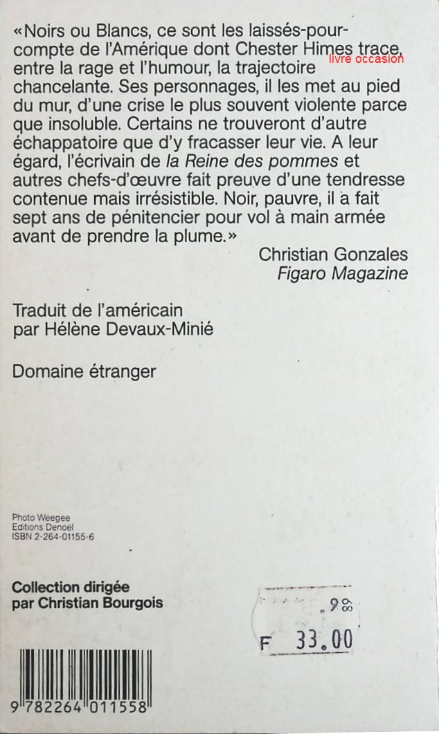 Faut être nègre pour faire ça - Chester Himes - Livre