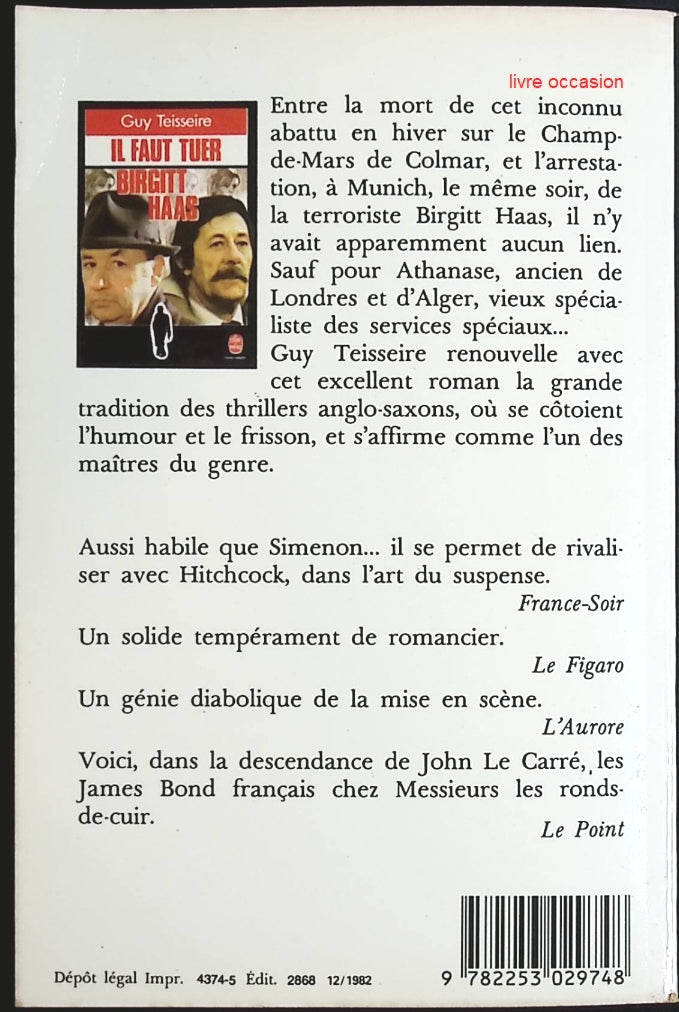 Il faut tuer Birgitt Haas - Guy Teisseire - Livre