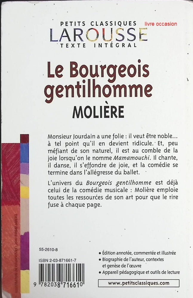Le Bourgeois Gentilhomme - Molière - Livre
