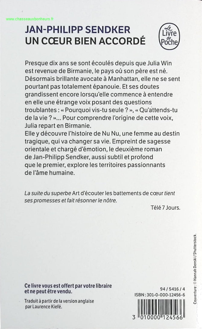 Un coeur bien accordé - Jan-Philipp Sendker - livre